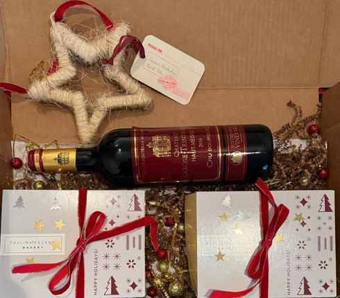 Gourmet Box — Assorted Cookies + Granola + Wine